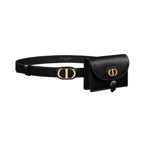 DIOR Leather Belts Women's Black