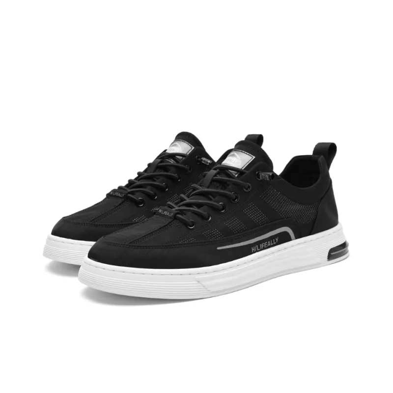 HLA Casual Shoes Men Low Top Black/Gray/Apricot-2