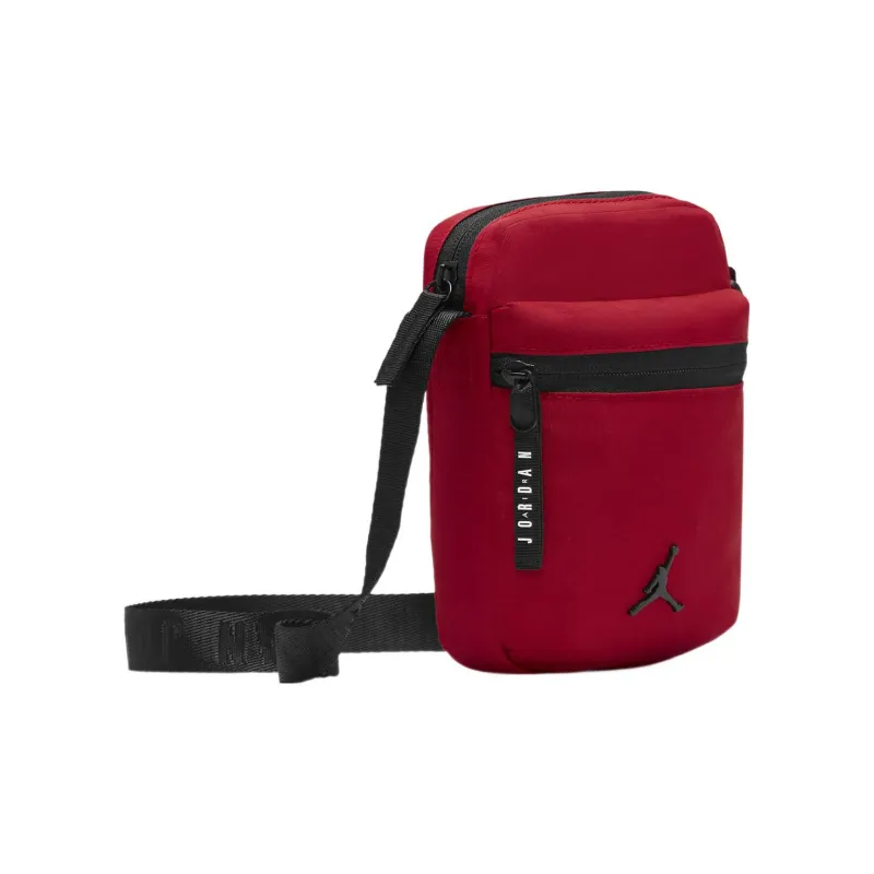 Jordan Cotton Detail Cell Phone Pouch, Shoulder Bag, Crossbody Bag Mini Unisex Red-1