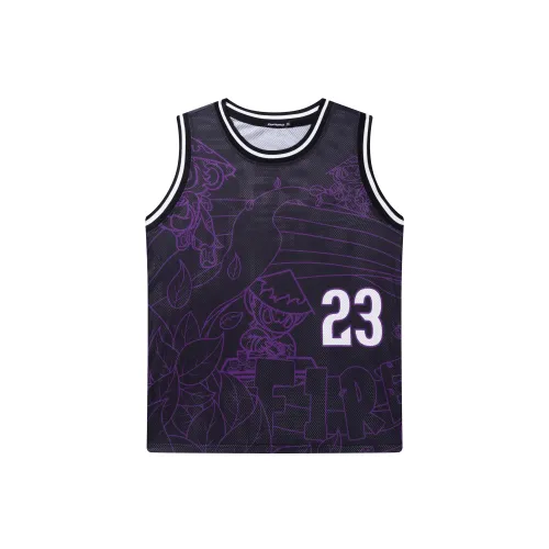 FireMonkey Basketball Jerseys Unisex Black/Purple