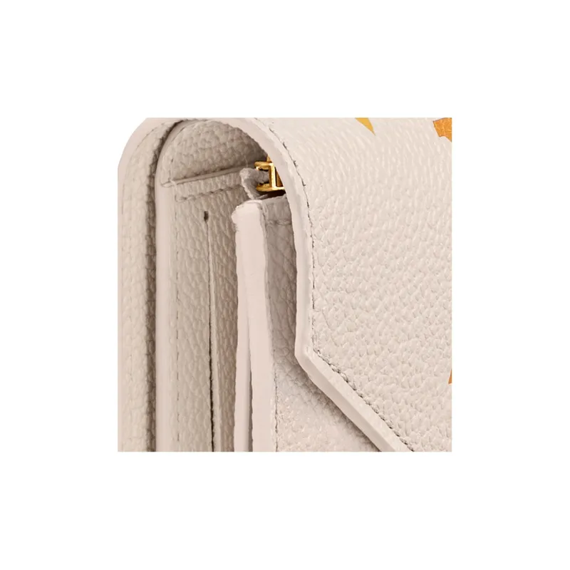LOUIS VUITTON Leather Victoria Wallet Women's Beige-6