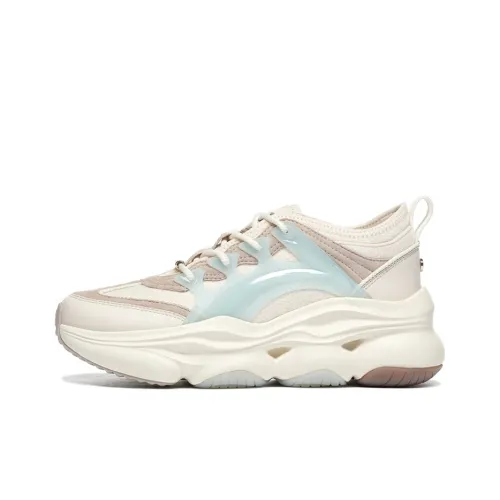 LI-NING 1990 Classic Collection Casual Shoes Women's Low-Top White/Blue