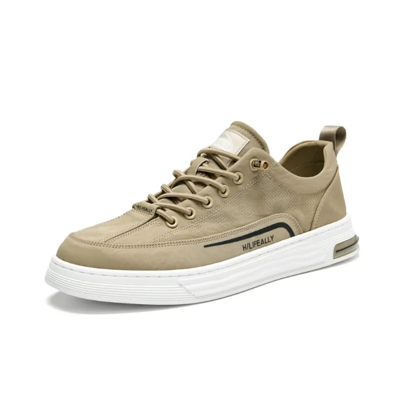 HLA Casual Shoes Men Low Top Black/Gray/Apricot-19