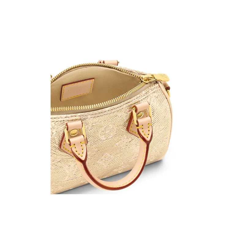 LOUIS VUITTON Nano Speedy Beige-5