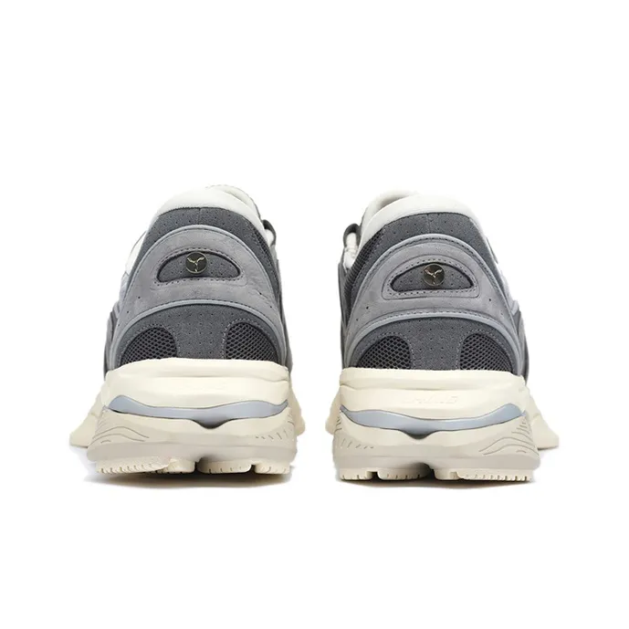 LI NING 1990 Lava Anti Slip Wear Resistant Low Top Casual Shoes Men's Gray-3