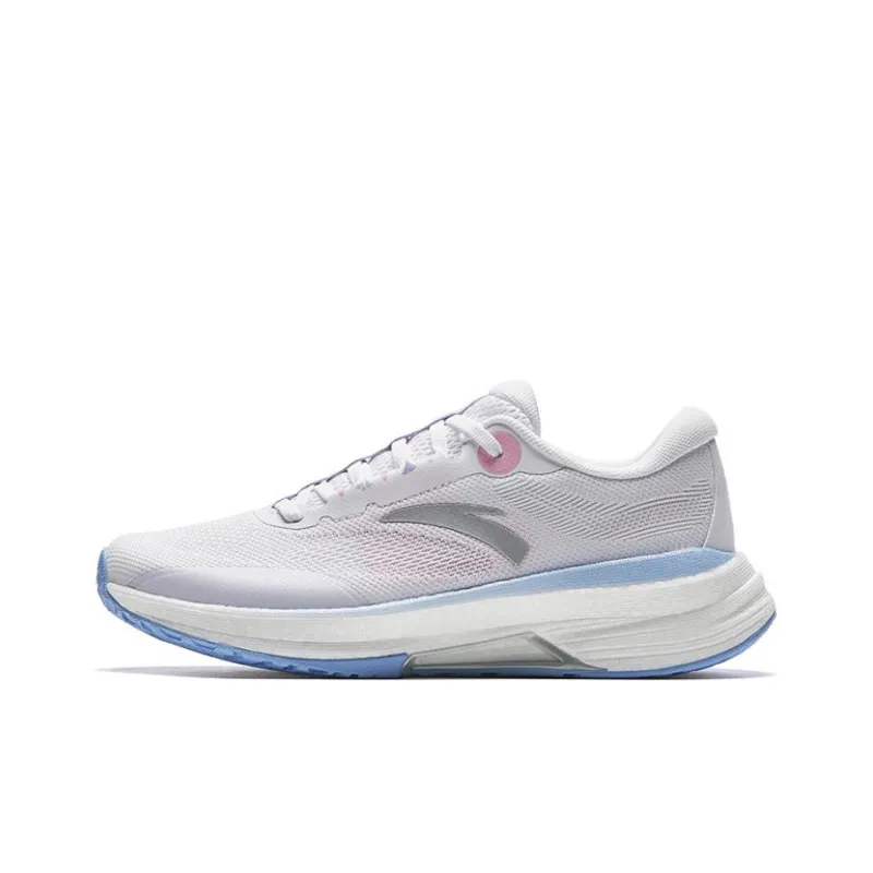 Anta Anti Slip And Wear Resistant Lightweight Low Top Running Shoes Women's Blue Pink-0