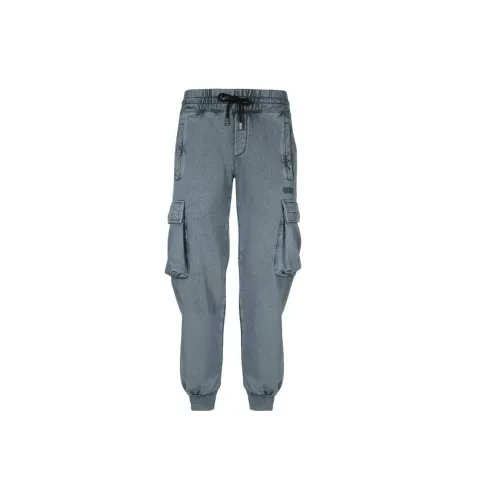 GCDS Knitted Sweatpants Men Light Blue