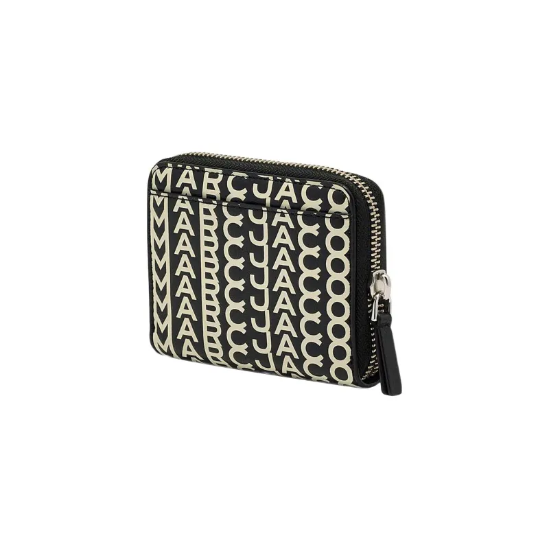 MARC JACOBS Lambskin Wallet Women's Black/White-2