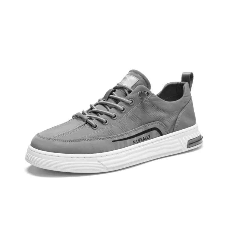 HLA Casual Shoes Men Low Top Black/Gray/Apricot-10