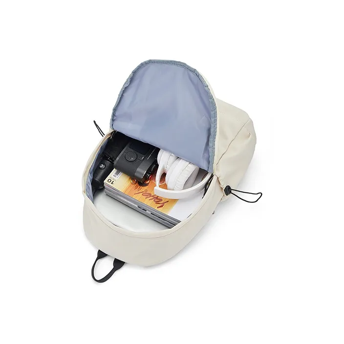 KEYSTREET Fabric Backpack Regular Unisex Ecru/Black-4