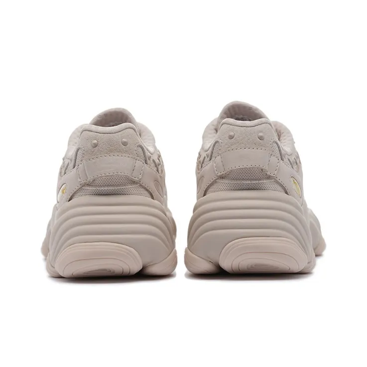 LI NING 1990 Anti Slip Wear Resistant Low Top Sports Casual Shoes Women's Light Gray Pink-3