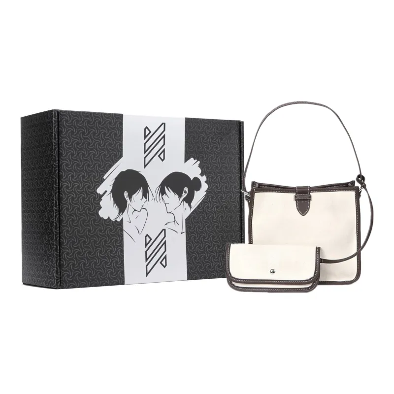NOMK Canvas Canvas Bag Shoulder Bag Handbag Tote Bag Crossbody Bag Combo Bag Shoulder Bag Women's White-7