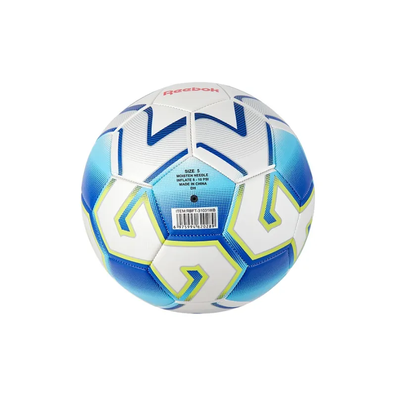 Reebok Size 5 Ball Soccer PVC Machine Stitched Soccer Ball Unisex Blue White-4