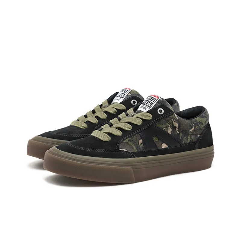 Vision Street Wear Stick Low Top Skateboard Shoes Unisex Army Green Camouflage Multicolor-2