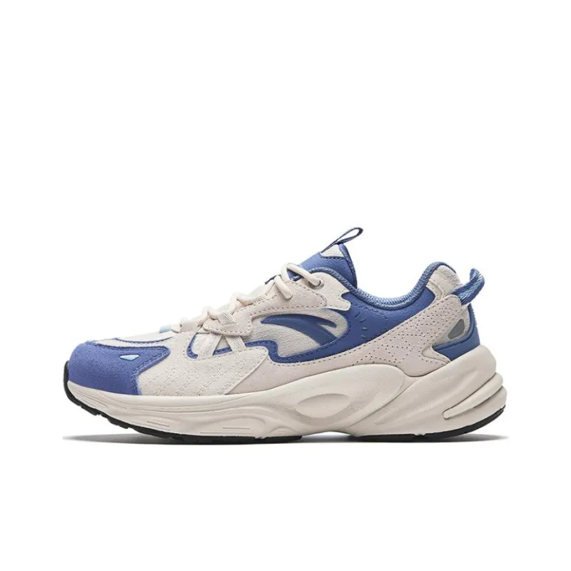 Anta Sea Explorer Cushioning Anti Slip And Wear Resistant Low Top Running Shoes Women's Gray Blue-0