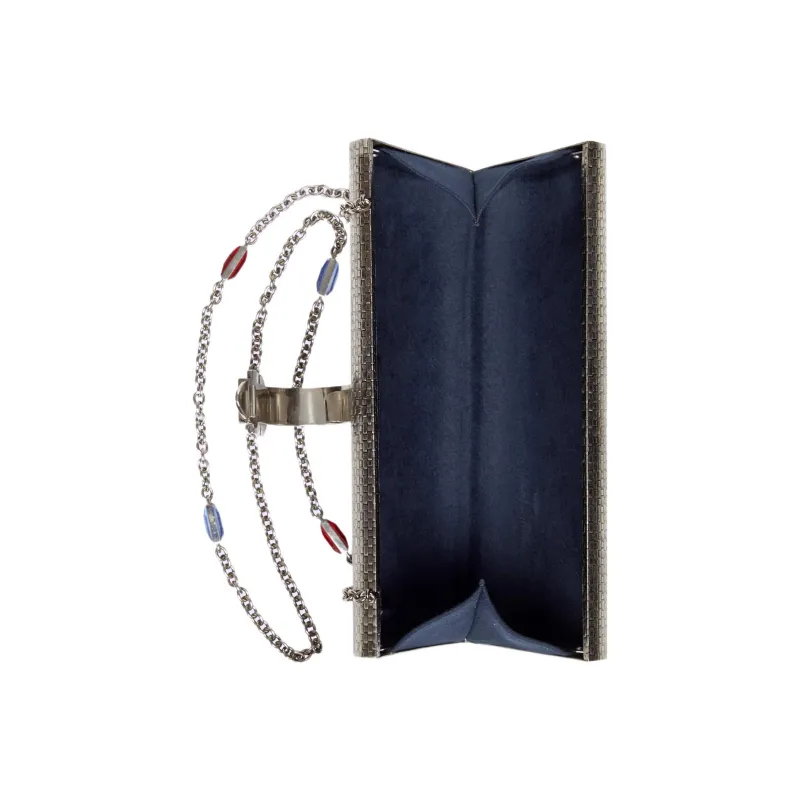 GUCCI Crystal Crossbody Bag Shoulder Bag Women's Silver-5