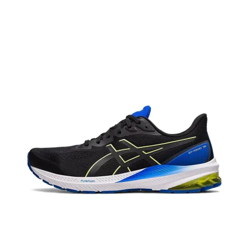 Asics GT-1000 12 Running Shoes Men Low-Top Black/Blue/Yellow