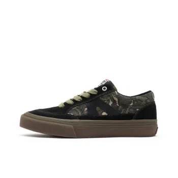 Vision Street Wear Stick Low Top Skateboard Shoes Unisex Army Green Camouflage Multicolor