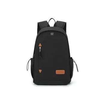 KEYSTREET Fabric Backpack Regular Unisex Ecru/Black
