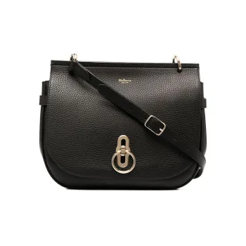Mulberry Calfskin Crossbody Bag, Shoulder Bag Women's Black
