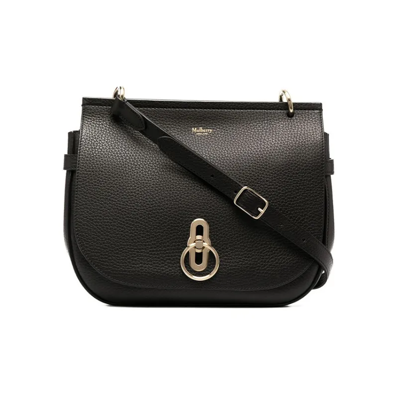 Mulberry Calfskin Crossbody Bag, Shoulder Bag Women's Black-0