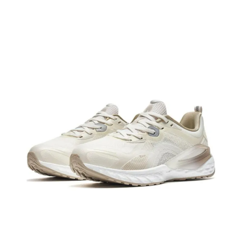 XTEP Shock Absorbers With Slip Resistant And Abrasion Resistant Properties Low Top Running Shoes Women's Beige Umber-2