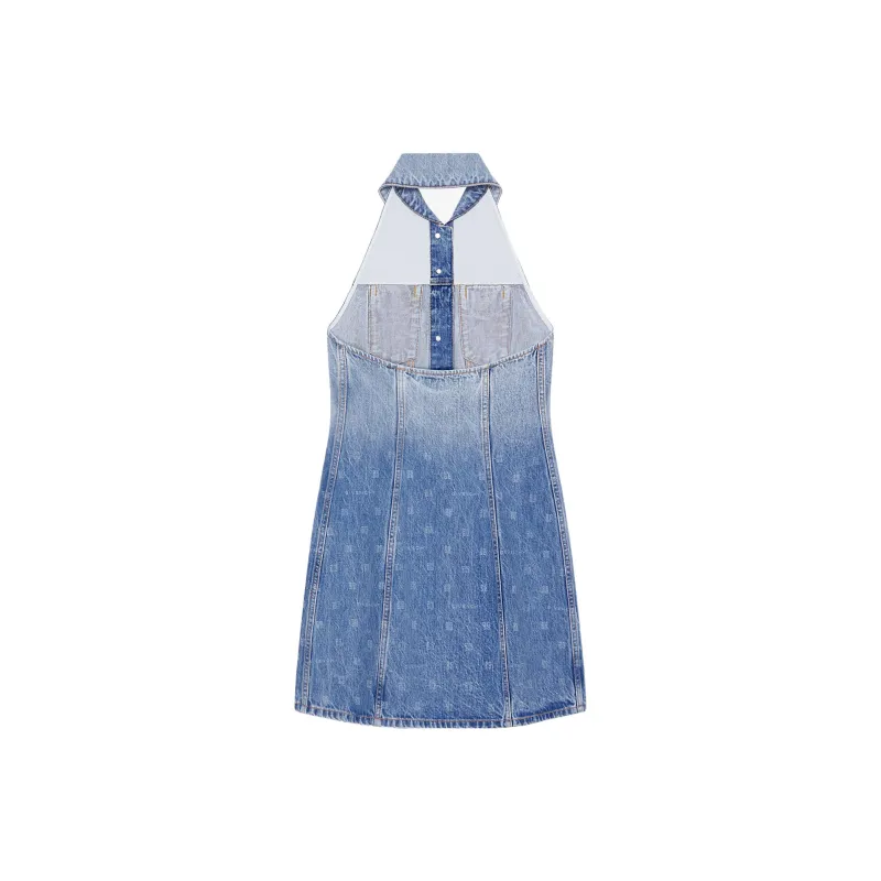 Givenchy Halter Denim Dress 'Medium Blue'-1