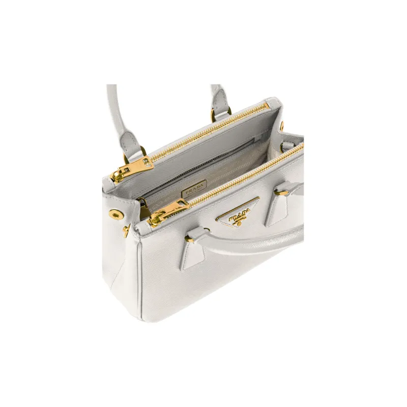 PRADA Galleria Killer Bag Leather Shoulder Bag Crossbody Bag Handbag Mini Women's White-4