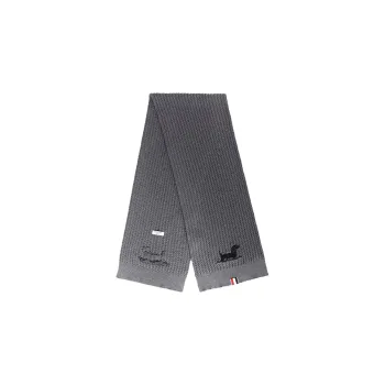 THOM BROWNE Knit Scarves Men Gray