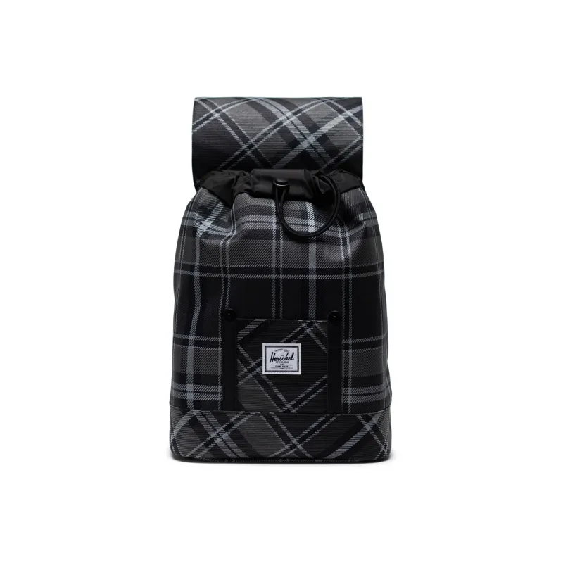 Herschel Polyester Backpack Regular Unisex Black Gray Multicolor Plaid-3