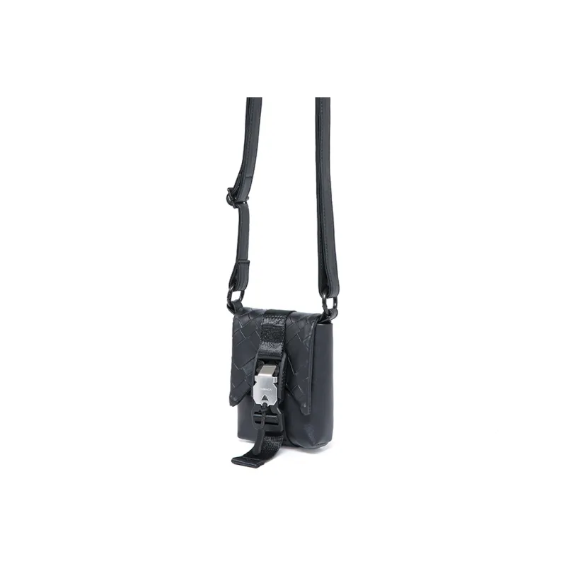 COMBACK Soft Leather One Shoulder Small Square Bag, Crossbody Bag Trumpets Unisex Black-1