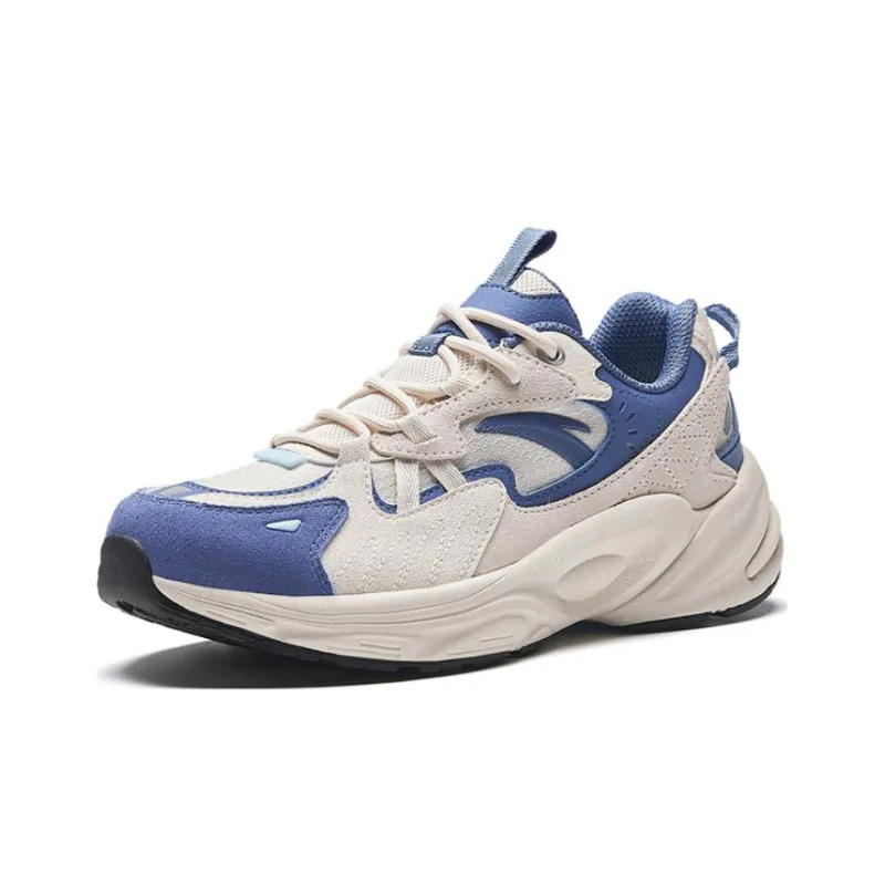Anta Sea Explorer Cushioning Anti Slip And Wear Resistant Low Top Running Shoes Women's Gray Blue-1