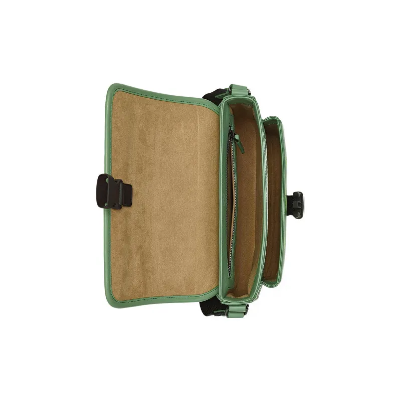 MCM Klassik Visetos Canvas With Leather Trim Messenger Bag, Crossbody Bag, Shoulder Bag Small Size Men's Green-4