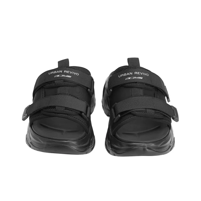 URBAN REVIVO Stylish Sandals Men's Black-2