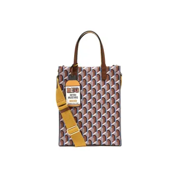 ROSA.K Sheet Music Tote One Shoulder Handbag Medium Size Unisex Camel