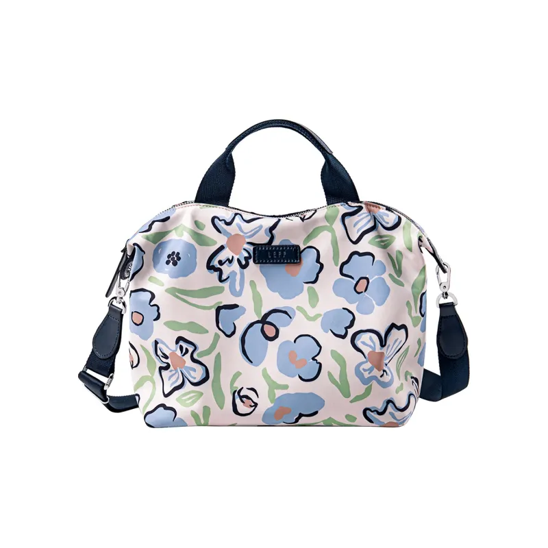 LEFF Fabric Shoulder Bag, Crossbody Bag, Handbag Medium Size Women's Artistic Floral/Blue Floral-0