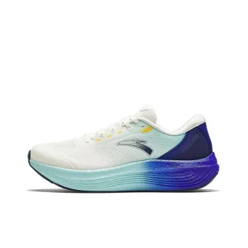 Anta Anti Slip Wear Resistant Low Top Running Shoes Men's White Blue Purple