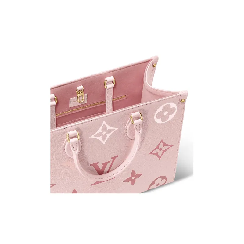 LOUIS VUITTON ONTHEGO Cow Leather Jungle Bag, One Shoulder Handbag Medium Size Women's Gradient Pink-5