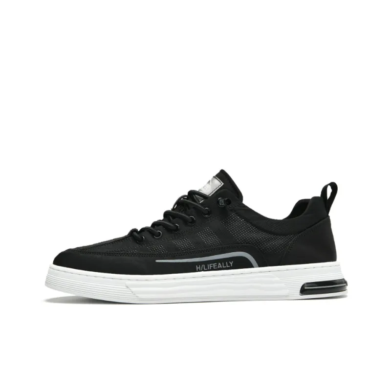 HLA Casual Shoes Men Low Top Black/Gray/Apricot-0