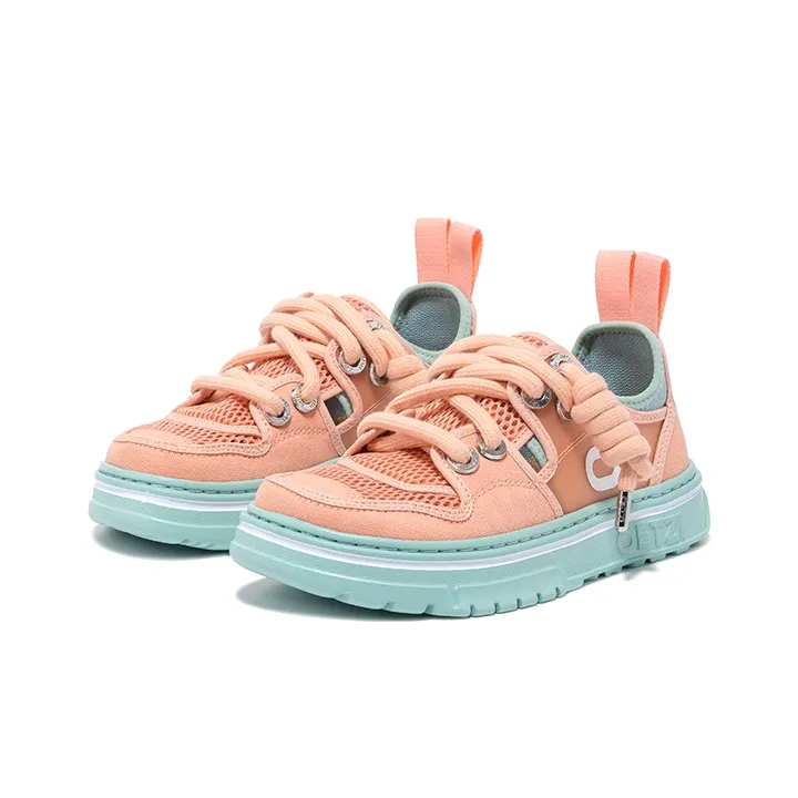 OETZI Stylish Skateboarding Shoes Women's Light Orange-1