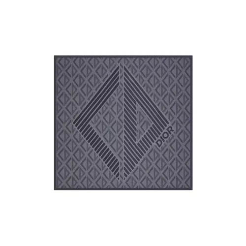 DIOR CD Diamond Silk Scarves Men Blue