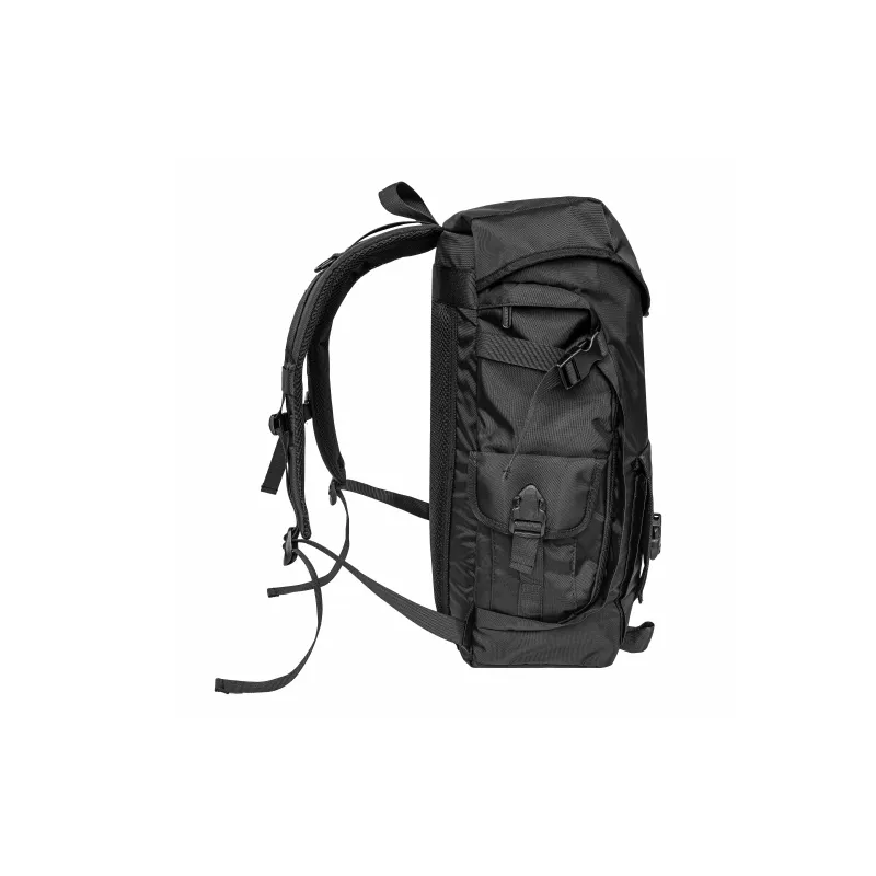KONADCT Oxford/PU 17 Inch Backpack Large Size Unisex Black/Monogram-2