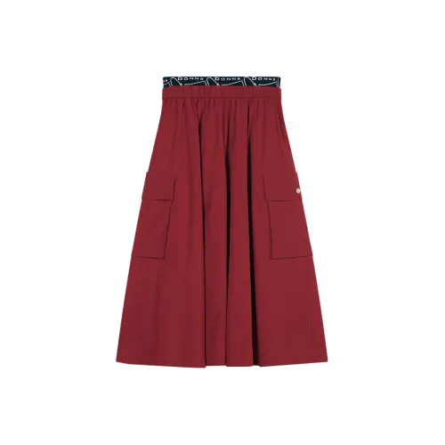 DKNY Casual Long Skirts Women's Burgundy