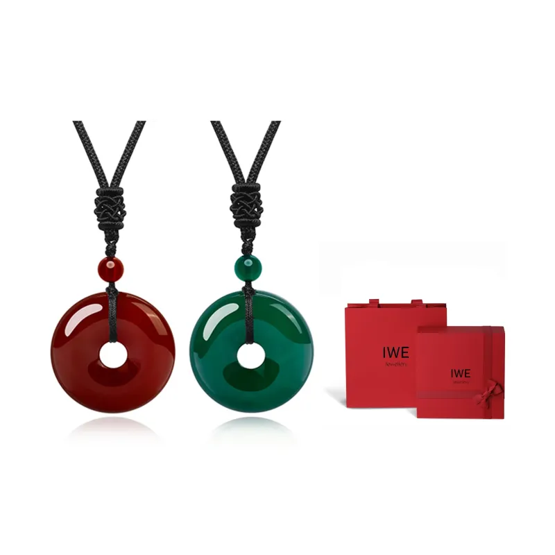IWE Chalcedony Agate Necklaces Unisex-11