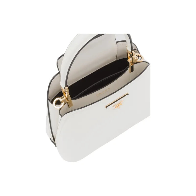 PRADA Matinée Leather Shoulder Bag Crossbody Bag Handbag Women's White-3