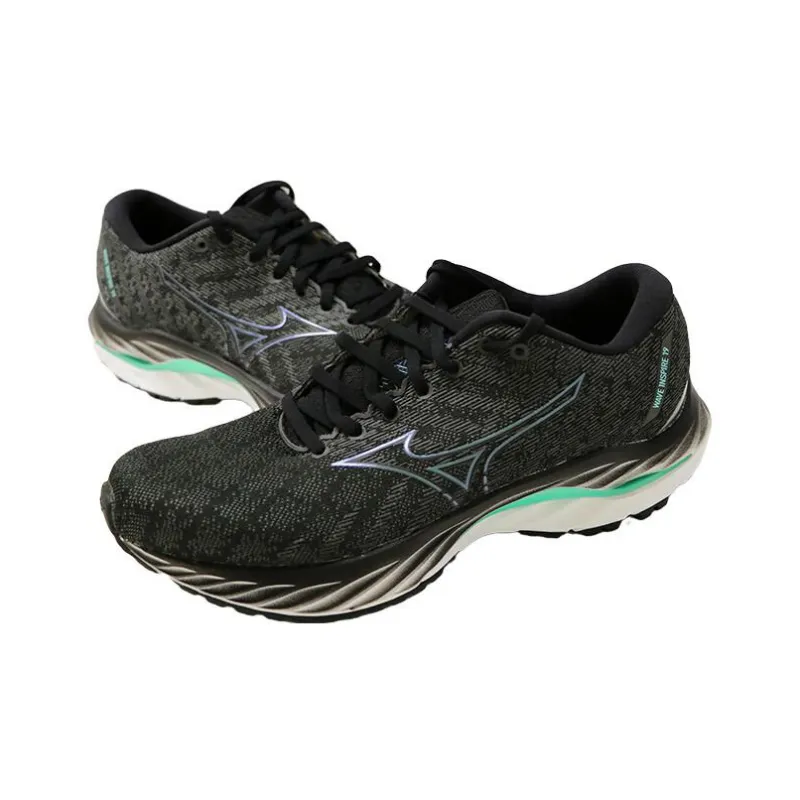 Mizuno Wave Inspire 19 2E Wide 'Black Teal'-2