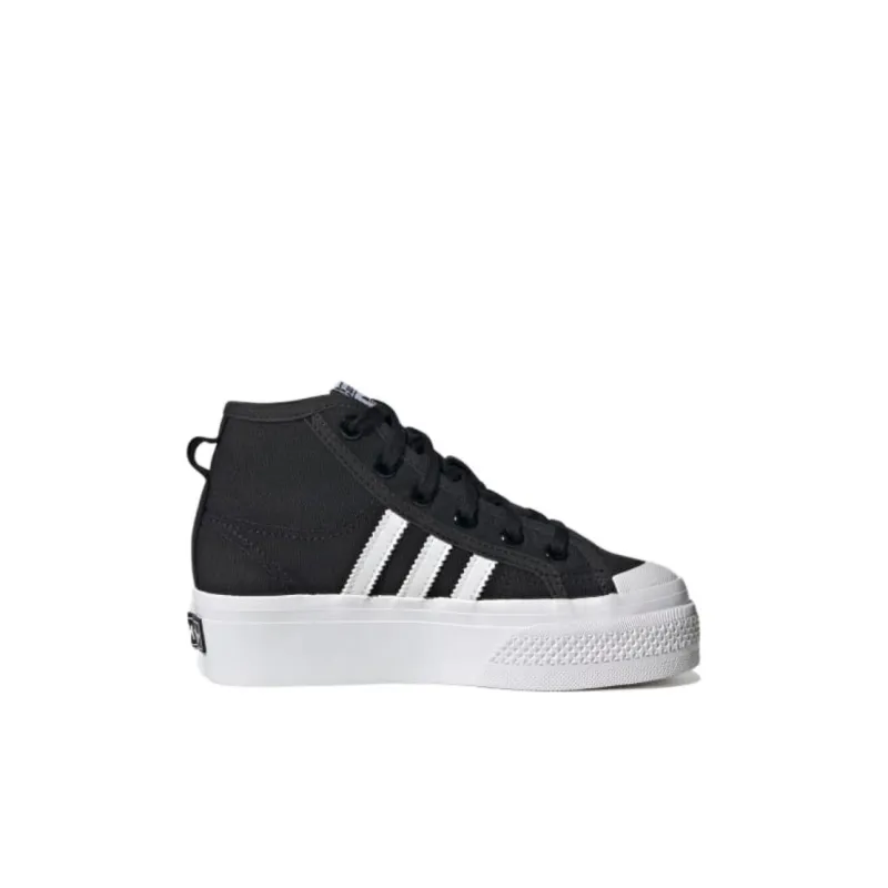 Nizza Adidas Originals Platform Mid J 'Black Black'-1