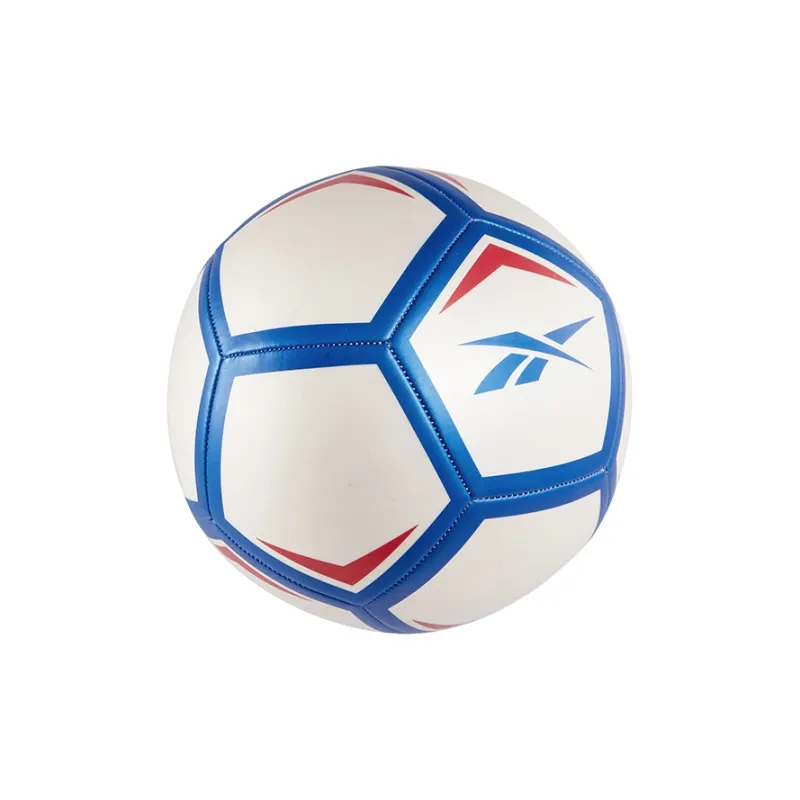 Reebok Size 5 Ball Soccer PVC Machine Stitched Soccer Ball Unisex White Blue-1