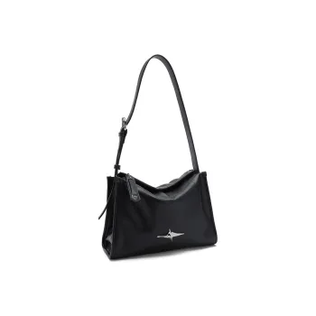JACD PU Tote Bag, Shopping Bag, Crossbody Bag, Shoulder Bag Large Size Unisex Black