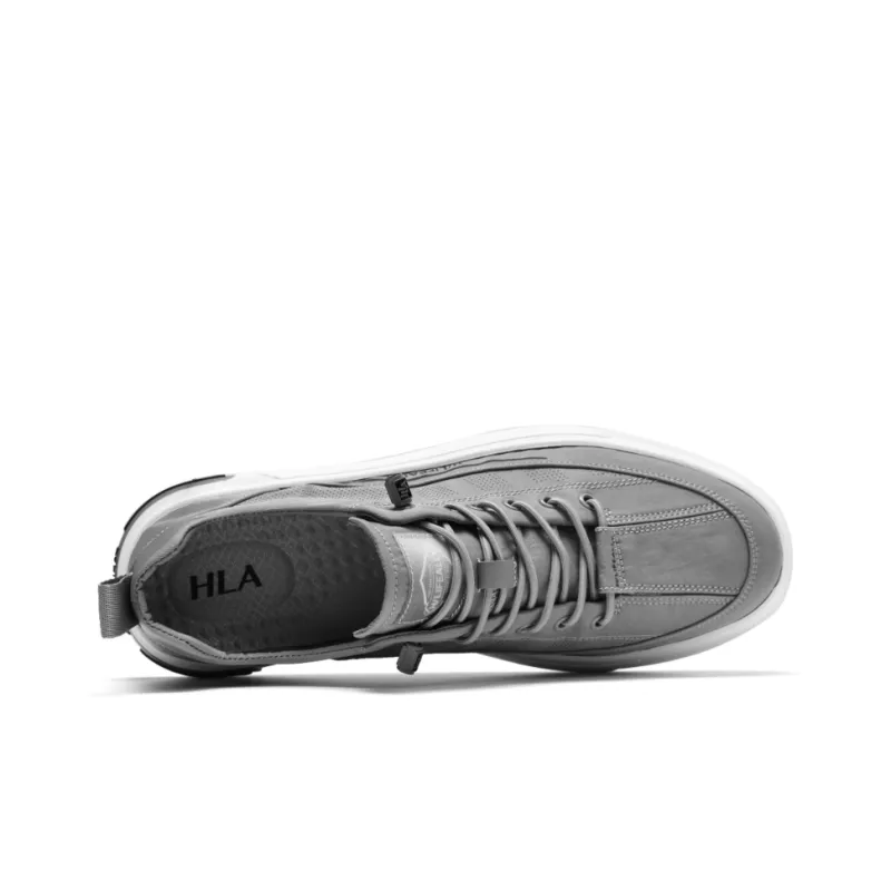 HLA Casual Shoes Men Low Top Black/Gray/Apricot-12